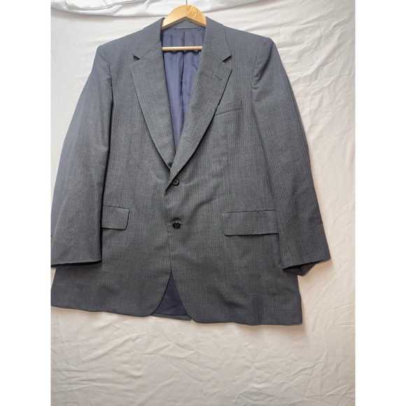 Hickey Freeman Mens Navy 100Wool Blazer Sport Coat Suit Jacket Size 42L Wedding - Picture 2 of 11